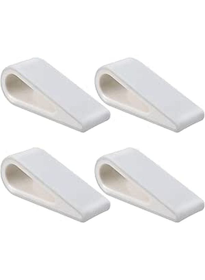 Adjustable White Laptop Stand Cooling Riser Holder for Desk Use 4 Pack - Image 1