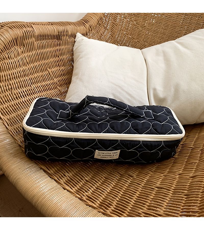Silver Large Capacity Travel Organizer for Makeup Hairdryer Curling Iron Protective Case - Image 5