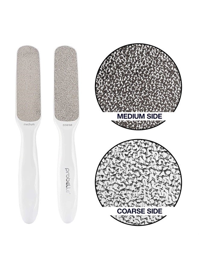 Probelle Double Sided Multidirectional Nickel Foot File Callus Remover - Immediately Reduces calluses and Corns to Powder for Instant Results, Safe Tool (White) - Image 2