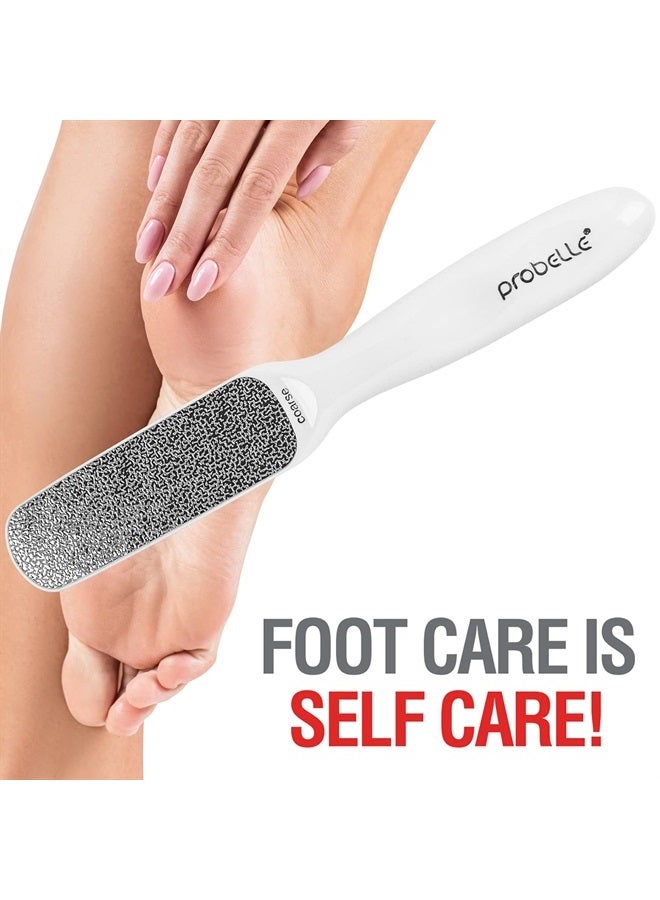 Probelle Double Sided Multidirectional Nickel Foot File Callus Remover - Immediately Reduces calluses and Corns to Powder for Instant Results, Safe Tool (White) - Image 5
