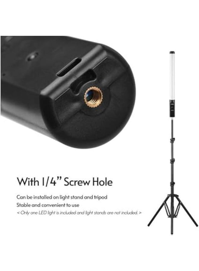 right light Portable LED light tube with rechargeable battery and adjustable remote control. Features 3 lighting effects, ideal for live streaming and selfies. Length: 50cm - Image 2