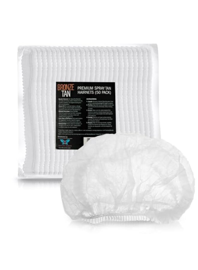 Existing Beauty Bronze Tan Hair Nets for Spray Tanning or Food Service Spray Tanning Supplies Essential for Sunless Tanning Perfect for Salons and Home Use Protects Hair from Spray Tan Solution 50 Pack - Image 1