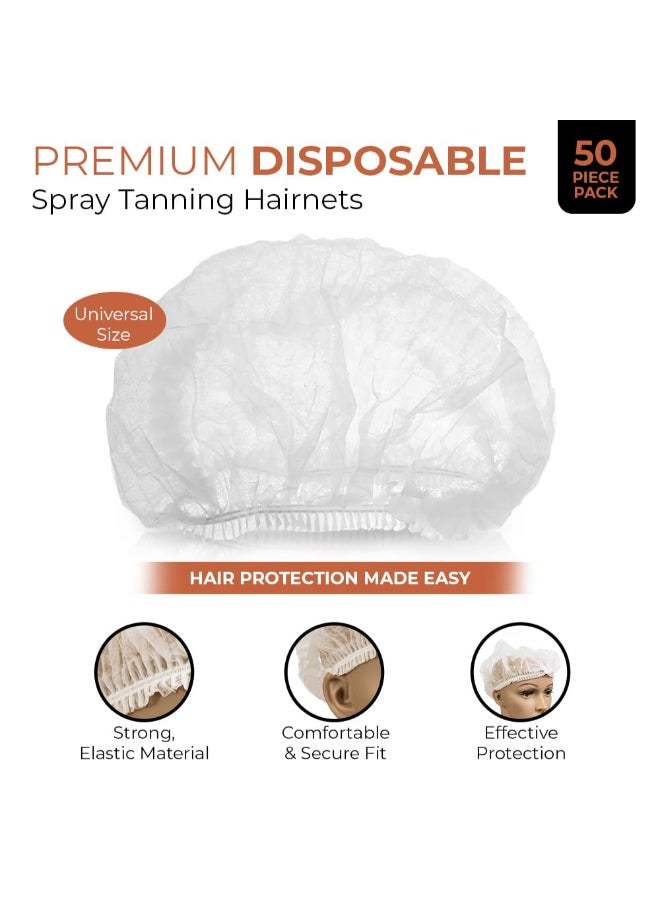 Existing Beauty Bronze Tan Hair Nets for Spray Tanning or Food Service Spray Tanning Supplies Essential for Sunless Tanning Perfect for Salons and Home Use Protects Hair from Spray Tan Solution 50 Pack - Image 4