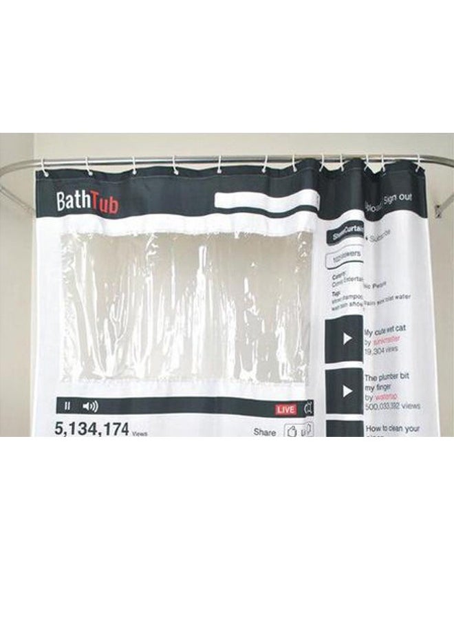 No branded - Live on BathTube Shower Curtain - Image 1