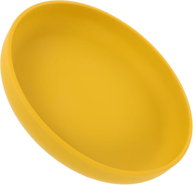 Spillproof Silicone Scoop Dish Self Feeding Adaptive Plate For Elderly And Disabled Non Tipping Design Yellow - Image 1