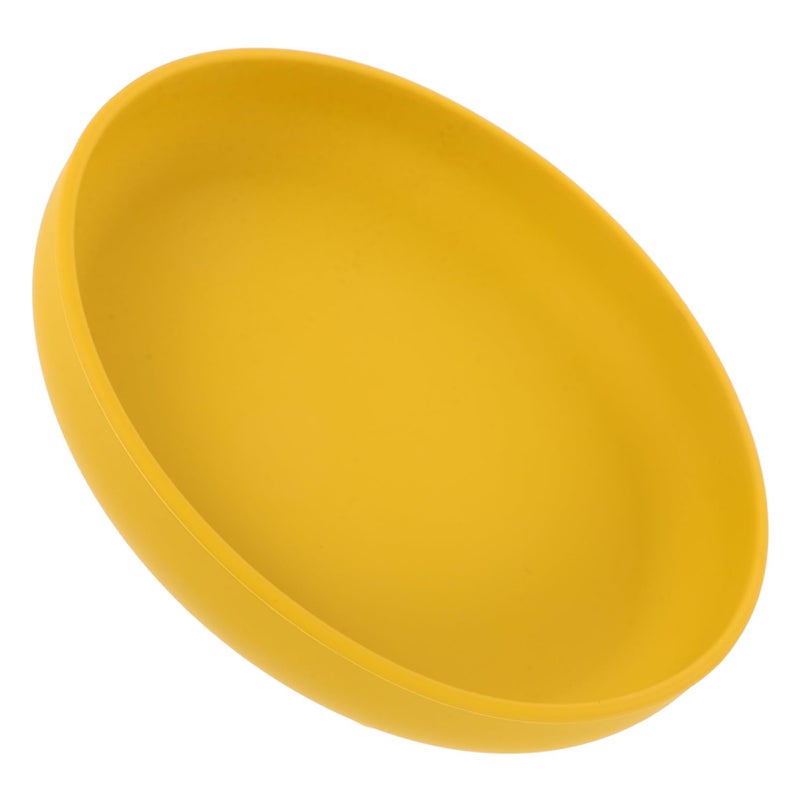 Spillproof Silicone Scoop Dish Self Feeding Adaptive Plate For Elderly And Disabled Non Tipping Design Yellow - Image 2