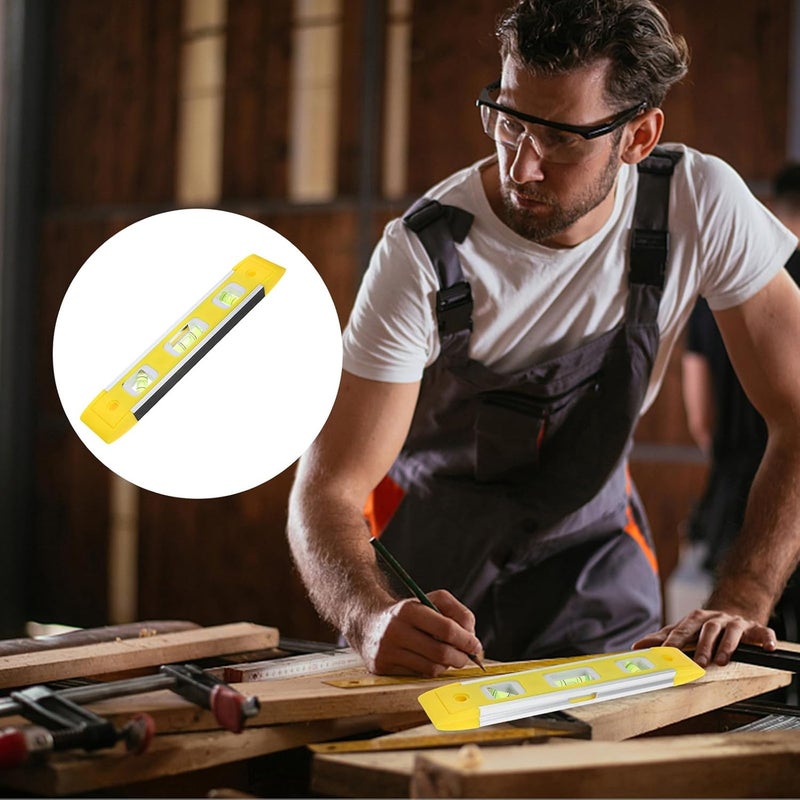 Mini Aluminum Alloy Magnetic Level Tool, High-Precision Small Spirit Level Measuring Tool for Home Renovation and DIY, Portable Balance Ruler for Accurate Bubble Leveling - Image 4