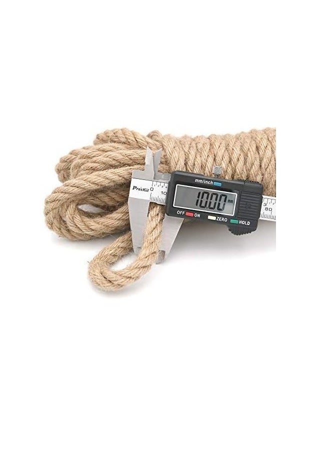 Generic - 10M Jute Rope 10mm Natural Jute Twine Rustic Cord String for DIY Box Packing Wedding Decoration Bundling Wrapping Floristry Arts Crafts - Image 1