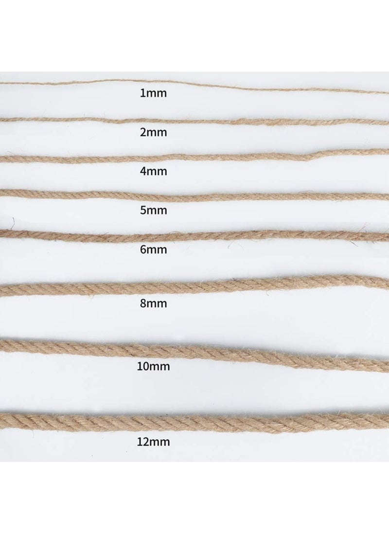 Generic - 10M Jute Rope 10mm Natural Jute Twine Rustic Cord String for DIY Box Packing Wedding Decoration Bundling Wrapping Floristry Arts Crafts - Image 1