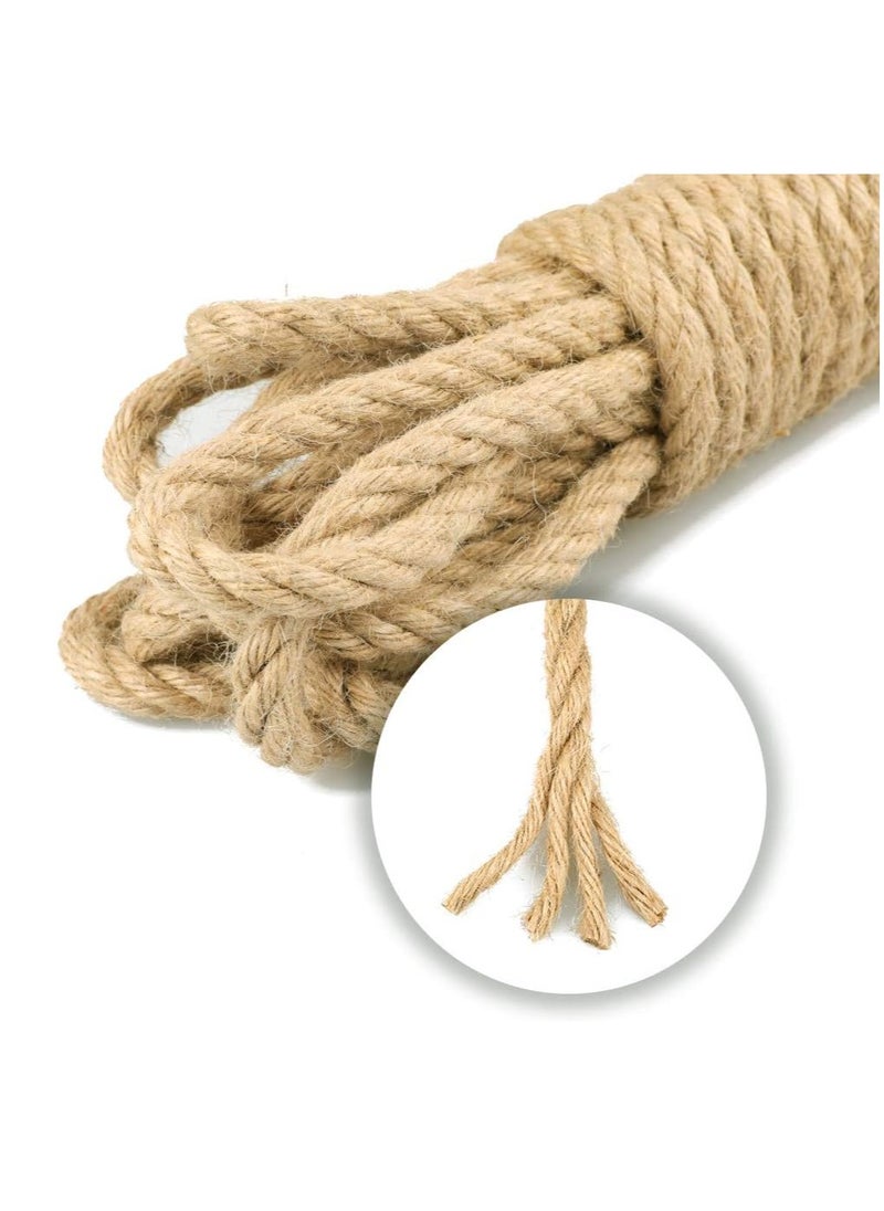 Generic - 10M Jute Rope 10mm Natural Jute Twine Rustic Cord String for DIY Box Packing Wedding Decoration Bundling Wrapping Floristry Arts Crafts - Image 1