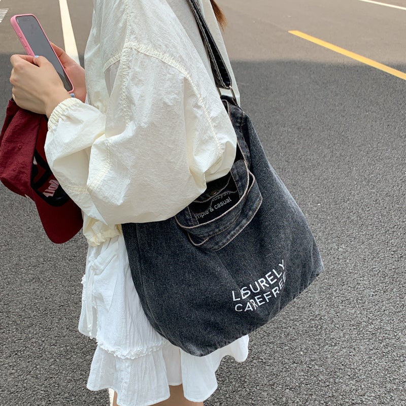Women's Denim Shoulder Bag - Image 2