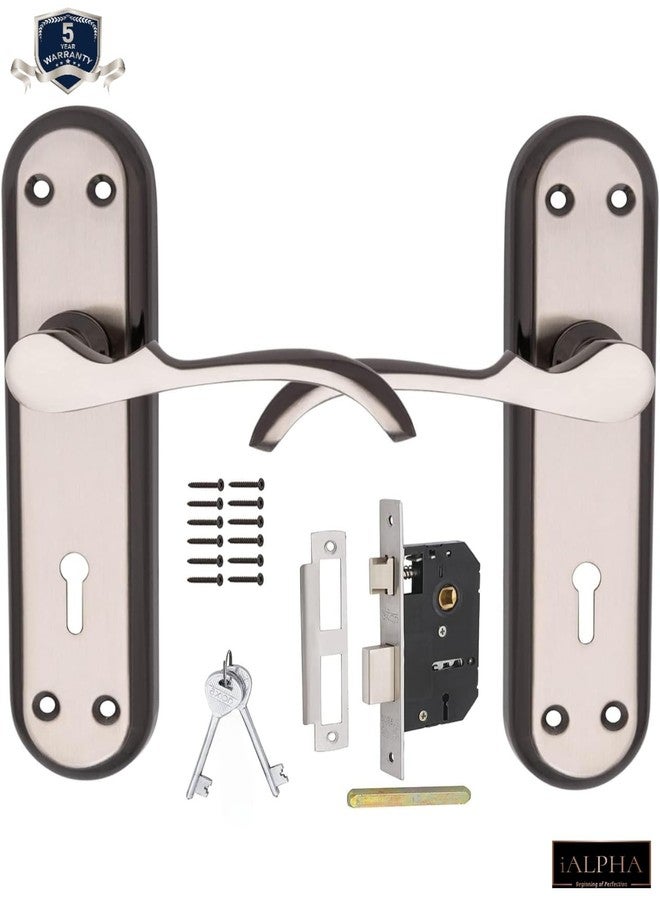 iALPHA® Savio with 5 Years Warranty Premium Mortise DoorLock Set,High-Securing Door Lock/Bedroom/Main Door Lock Handle Set/6-Lever Lock Mechanism with Brass and Zinc Lock Body Cylinder with 2 Keys - Image 3