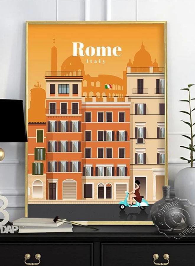 World City Travel Poster, Japan Tokyo Osaka Poster, Spain Madrid Watercolor Print, Florence Milan Santiago Chicago Wall Decor - Image 1