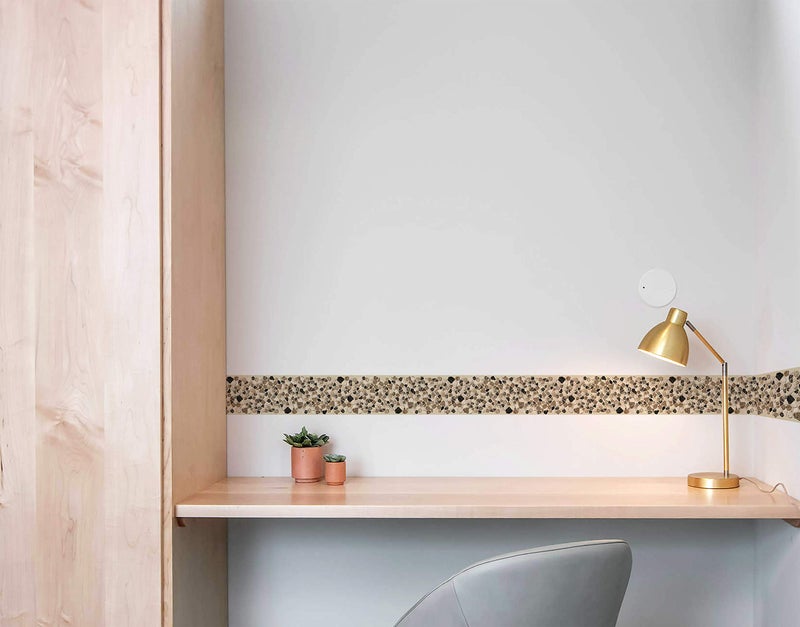 WallDesign Wallpaper Border - Tumbled Pebble Stone Pattern - Roll 3 Inch by 10 Ft - for Kitchen, Floor, Door, Bathroom Decoration - Glossy Laminated Waterproof Vinyl Sticker - Image 4