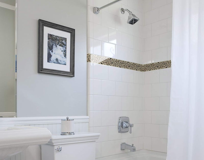 WallDesign Wallpaper Border - Tumbled Pebble Stone Pattern - Roll 3 Inch by 10 Ft - for Kitchen, Floor, Door, Bathroom Decoration - Glossy Laminated Waterproof Vinyl Sticker - Image 2