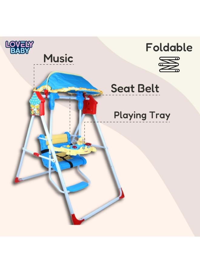 أرجوحة الأطفال الصغار LB-104 - أزرق - Image 4