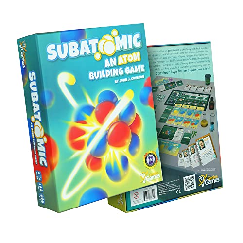 Genius Games Subatomic an Atom Building Game 2nd Edition A Chemistry Game About Elements Protons Neutrons and Electrons Educational Science Board Games for Teens Adults Classrooms Schools and Family - Image 1