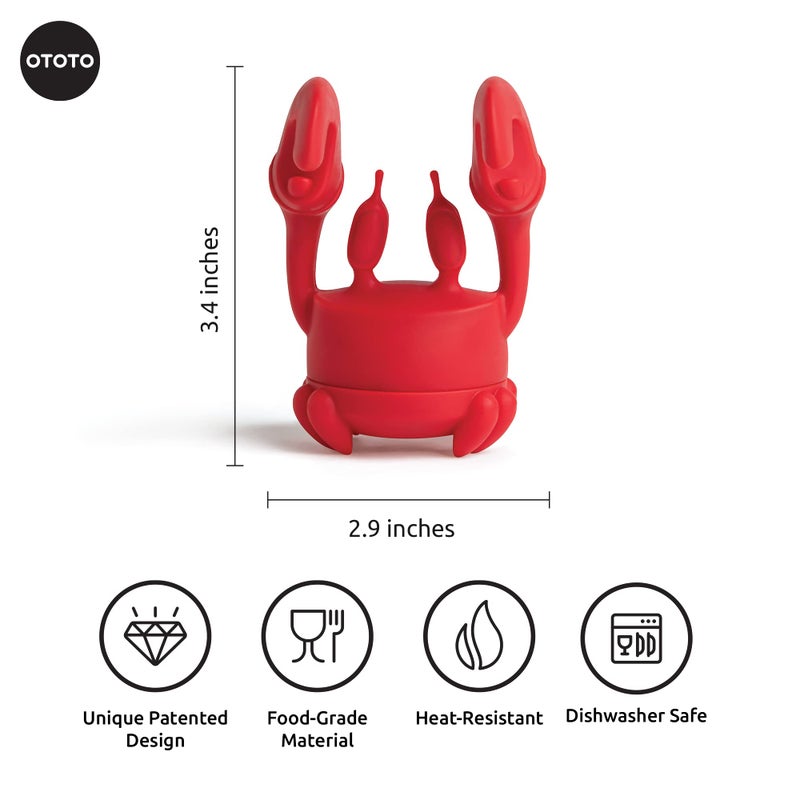 OTOTO NEW!!! Crab Tea Infuser by OTOTO - Cute Tea Infuser, Tea Accessories For Tea Lovers, Kitchen Accessories, Funny Gifts, Tea Infusers Loose Tea, Leaf Tea Steeper, Tea Diffuser 1 Size - Image 3