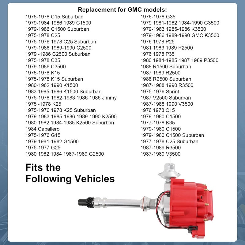 CARMOCAR Performance replacement for Chevy/gm SBC BBC Small Block/big Block 65k coil 7500RPM Hei Distributor 350 454 302 V8 - Image 4