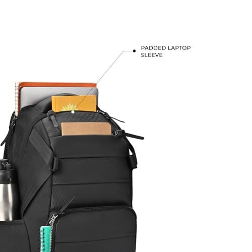 Gear Aspire 3 Faux Leather 17"/25L Medium Water Resistant laptop Backpack/Casual Backpack/Daypack/Travel Backpack/College Bag For Men/Women(Black-Black) - Image 5