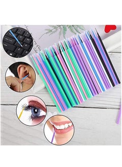 Excefore Micro Applicator Brushes Multicolor Disposable Bendable Eyelash Extension Swab for Makeup Oral Clean and Dental 600 Pcs 6 Color  - Image 4