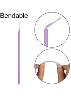 Excefore Micro Applicator Brushes Multicolor Disposable Bendable Eyelash Extension Swab for Makeup Oral Clean and Dental 600 Pcs 6 Color  - Image 3