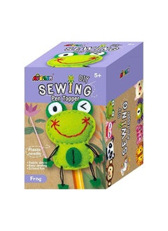 Avenir Frog Diy Pen Topper Friend Sewing Kit Hours of Entertainment & Creativity Tools & Instructions Included, Easy and Fun Activity for Kids +  - Image 1