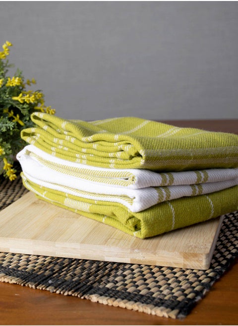 3-Piece Multi Purpose Fabric Highly Absorbent Quick Dry Kitchen For Every Day Cleaning Towel Set 45x70 cm