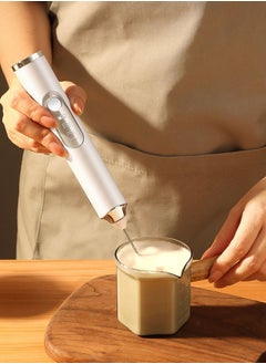 Haidue Milk Frother - Hand-Held Electric Whisk Portable Coffee frother USB Rechargeable 3-Speed Milk frother Beverage Mixer for Matcha Cappuccino with 2 Stainless Steel Whisk and A Charging Cable  - Image 5