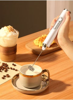 Haidue Milk Frother - Hand-Held Electric Whisk Portable Coffee frother USB Rechargeable 3-Speed Milk frother Beverage Mixer for Matcha Cappuccino with 2 Stainless Steel Whisk and A Charging Cable  - Image 2
