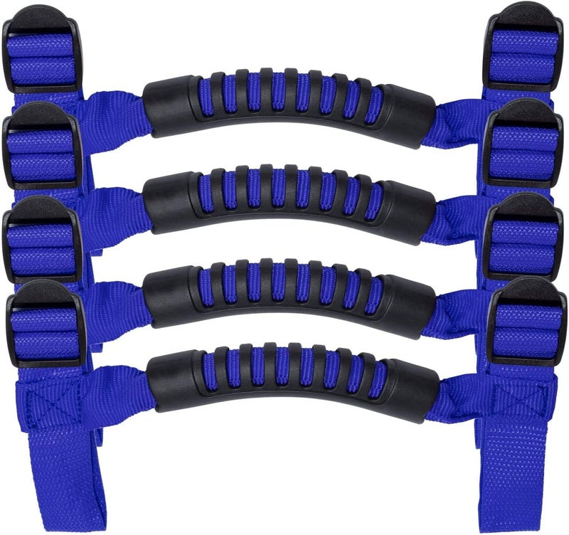 دانتي 4 × مقابض قضيب اللفة لجيب رانجلر YJ TJ JK JKU JL JLU سبورتس صحراء فريدوم روبيكون X وأونليميتد 1955-2024 2025 (أزرق) - Image 1