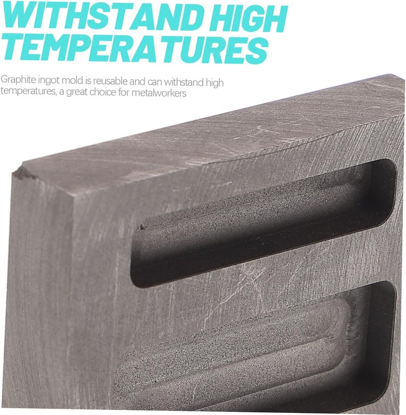 Gadpiparty 2holes Graphite Ingot Mold Oil Tank Casting for Aluminum Brass Copper Zinc - Image 5