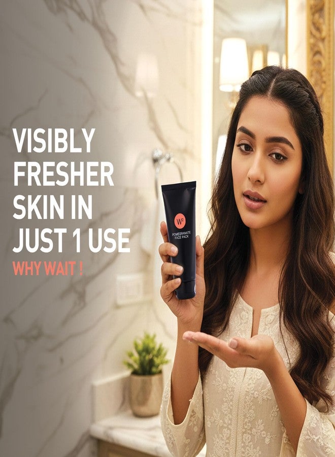 W2 Pomegranate Face Pack for Glowing Skin | Brightening, Anti-Aging & Tan Removal Face Pack | Helps Reduce Acne, Dark Spots & Dullness | For Men & Women | All Skin Types - 50g - Image 5