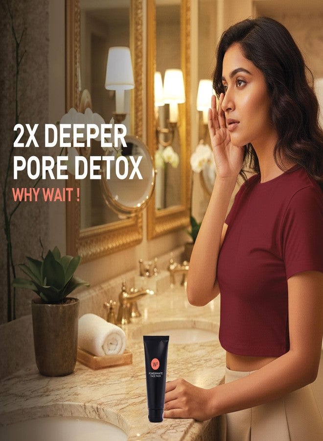 W2 Pomegranate Face Pack for Glowing Skin | Brightening, Anti-Aging & Tan Removal Face Pack | Helps Reduce Acne, Dark Spots & Dullness | For Men & Women | All Skin Types - 50g - Image 4