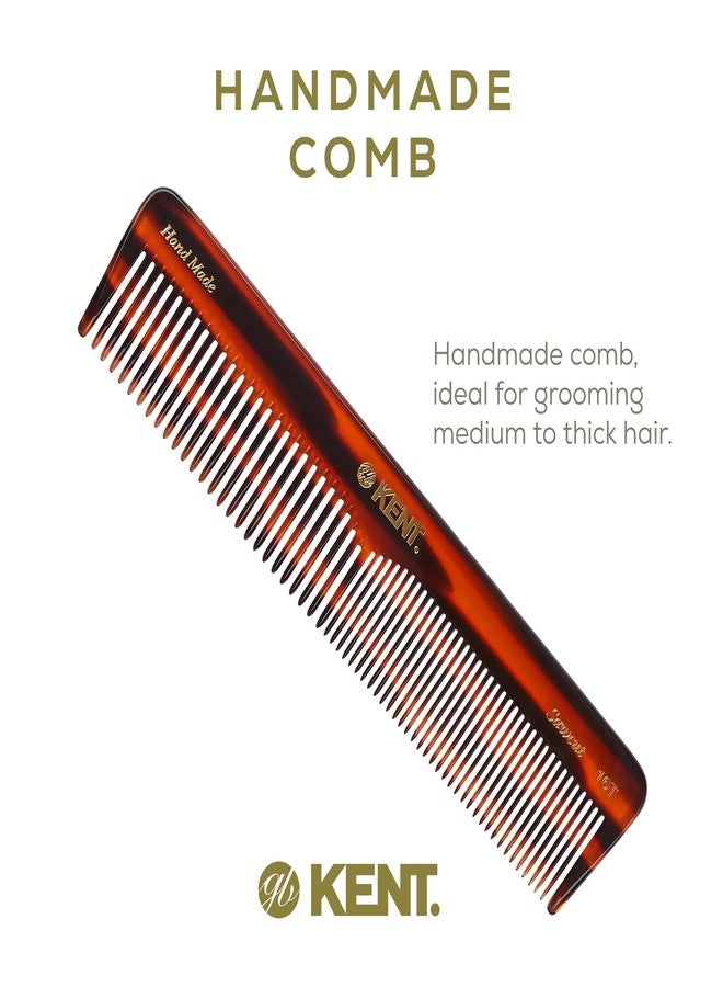 Kent 16T Tortoise Fine and Wide Tooth for Daily Grooming,Handmade Styling Comb for All Hair Types,Wet or Dry Hair Detangling Comb for Men and Women,Saw Cut Hand Polished,Made in England - Image 3