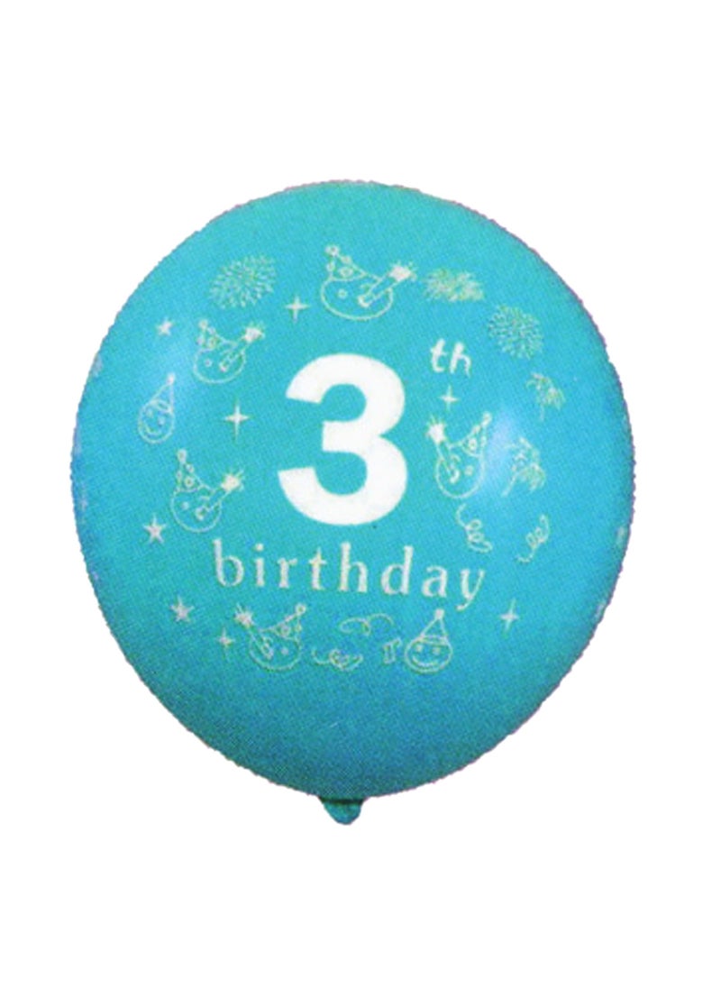 PARTY FUN Happy Birthday 12" Balloons - Number 3  - Image 1