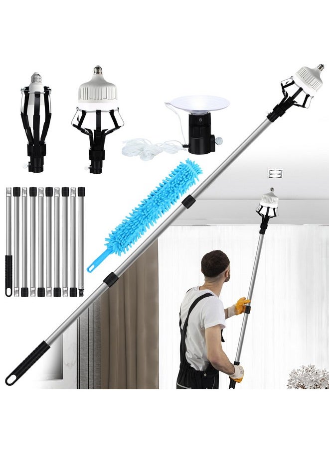 Dualshine 13FT Light Bulb Changer for High Ceilings, Light Bulb Pole Changer with Basket and Suction Cup, Light Bulb Changer with Cleaner, for High Ceilings and Embedded Lights - pzsku/ZCF466425469304F6CCD4Z/45/_/1740982596/3338712a-d510-44b5-a68a-df9814e6ed54