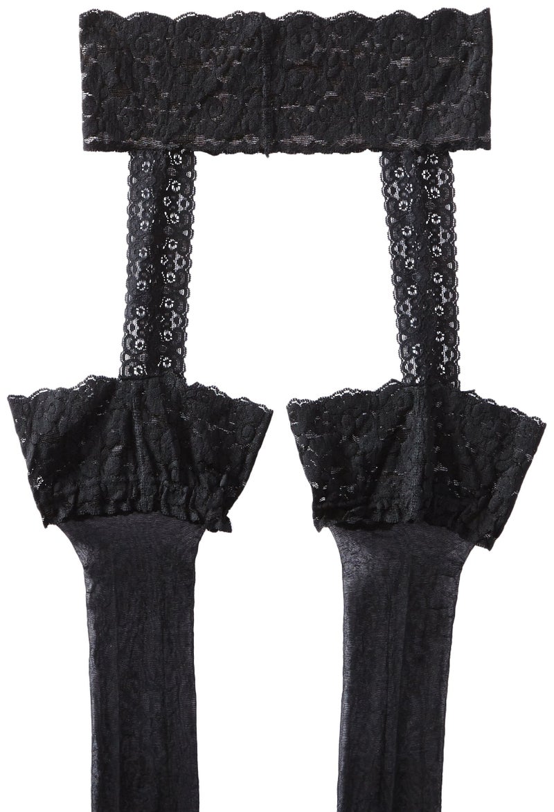 Berkshire womens Lace Garter With Stockings 4909 Pantyhose, Black, 2X US - Image 2