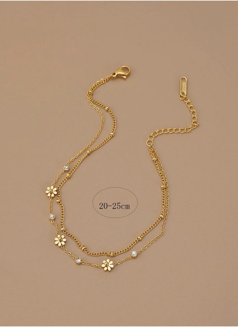 JewelryPalace Stainless Steel 18k Gold Plated Anklet  - Image 3