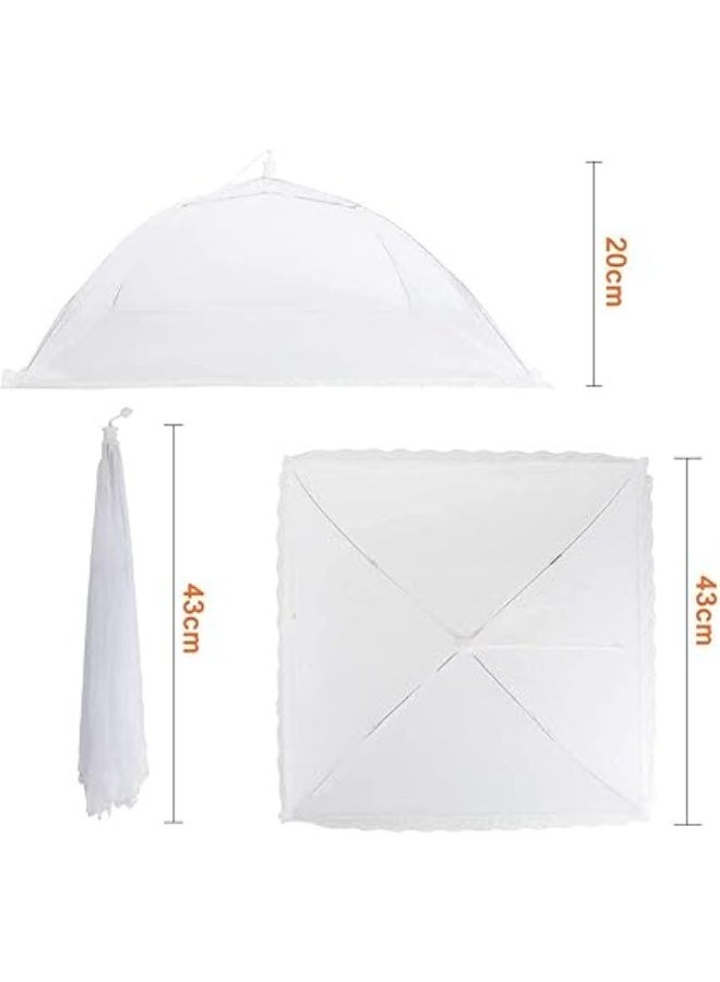 6 Pcs Mesh Food Covers, Mesh Pop Up Food Cover, Reusable and Collapsible, Keep out Flies Mosquitoes, Keep Food Clean and Hygienic, Suitable for Outdoor and Home Use, 17 Inch - Image 3