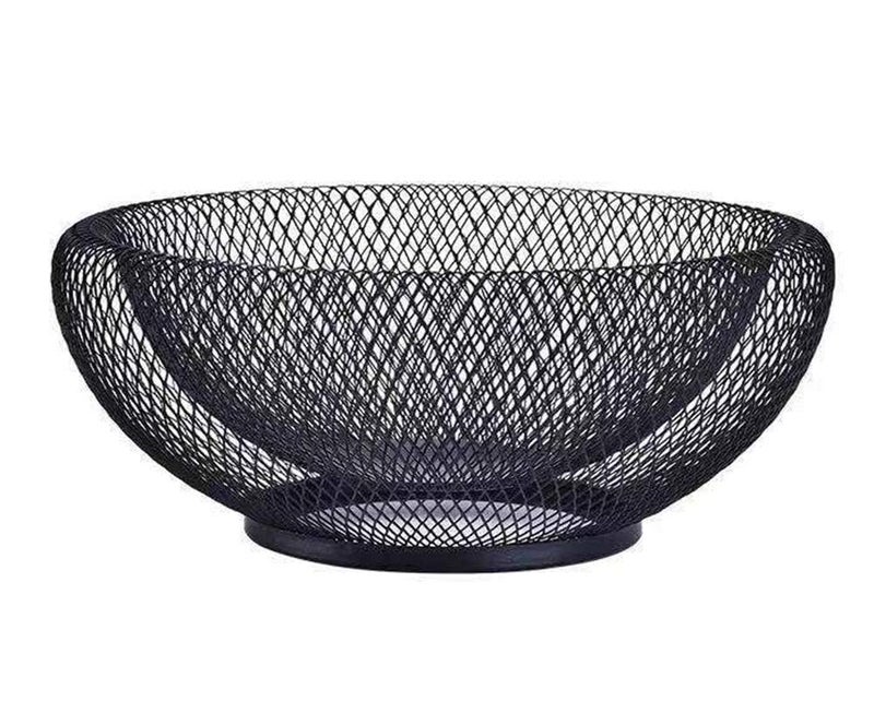 EVERMALL Metal Fruit Bowl, Wire Mesh Fruit Basket, Countertop Fruit Storage Basket, Decorative Fruit Basket for Dining Table, Kitchen Counter, Onion Potato Basket for Kitchen, Dining Table - Image 1