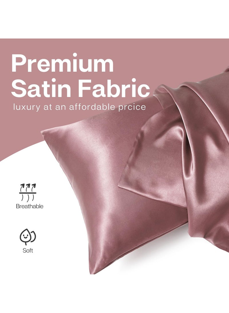 توتى غطاء وسادة  من الساتان للشعر والبشرة (طقم مكون من قطعتين) - Image 2