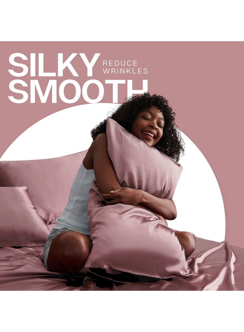 توتى غطاء وسادة  من الساتان للشعر والبشرة (طقم مكون من قطعتين) - Image 4