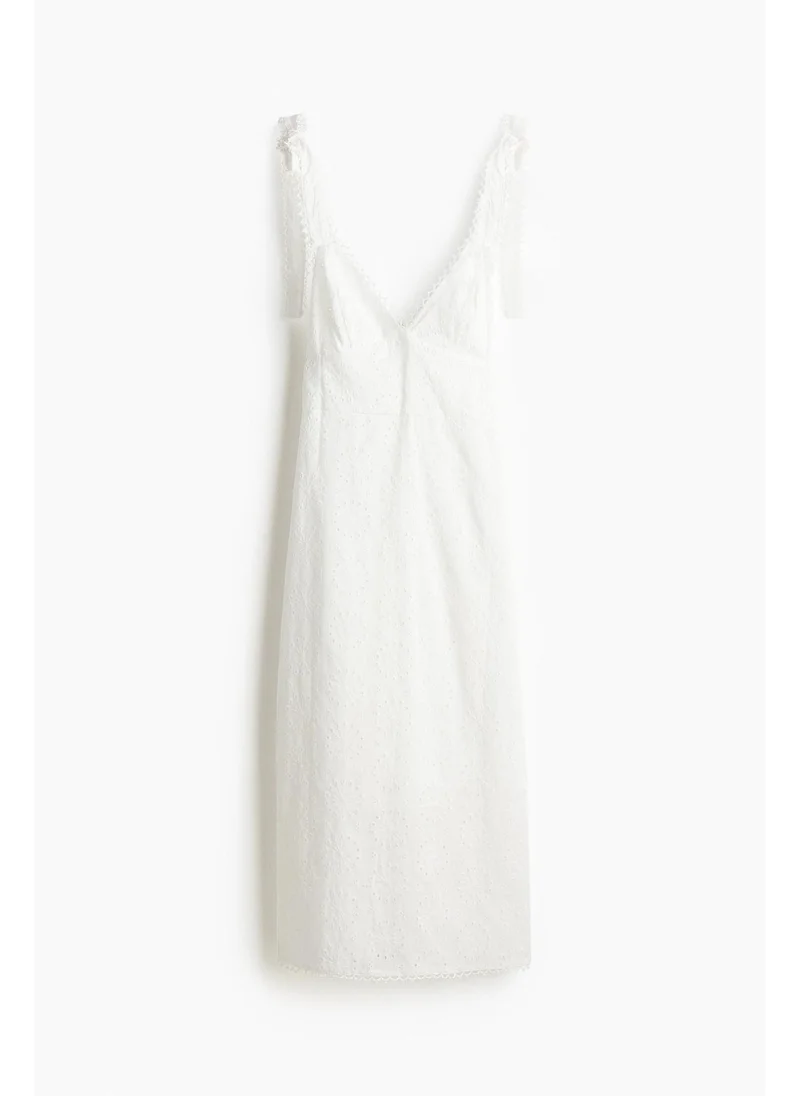 H&M Broderie anglaise tie-strap dress