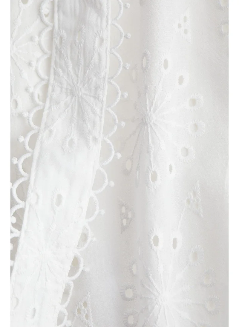 H&M Broderie anglaise tie-strap dress
