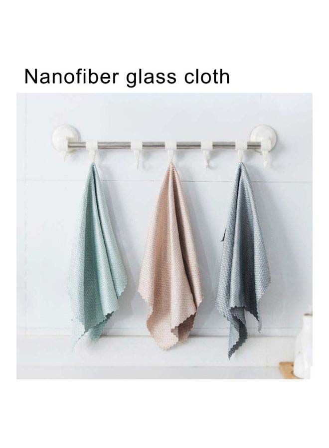 نيبمينينت طقم أقمشة ذات وجهين من النانوفايبر لتنظيف الزجاج، 3 قطع أزرق/رمادي/بيج 30x40سنتيمتر - Image 2