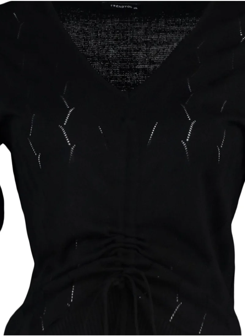 Trendyol Curve Ruched Knitted Sweater