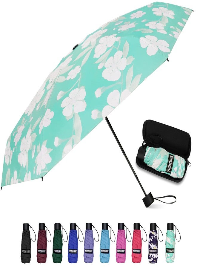 Yoobure Small Mini Umbrella with Case Light Compact Design Perfect for Travel Lightweight Portable Parasol Outdoor Sun&Rain Umbrellas - Image 1