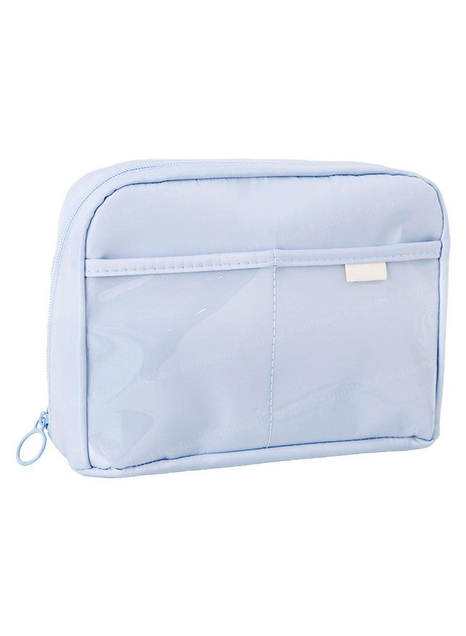 FunBlast Pencil Case for Kids - Large Capacity Zipper Pencil Pouch for Kids & Adult, Multipurpose Stationary Pouch Bag for Kids, Makeup Pouch, Aesthetic Pouch (Light Blue) - Image 1