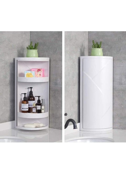 Olpad Bathroom Corner Shelf 360 Degree Rotating Storage Shelf Multifunctional Corner Locker Rotating Storage Cabinet Shelves Multi Layer Storage Rack